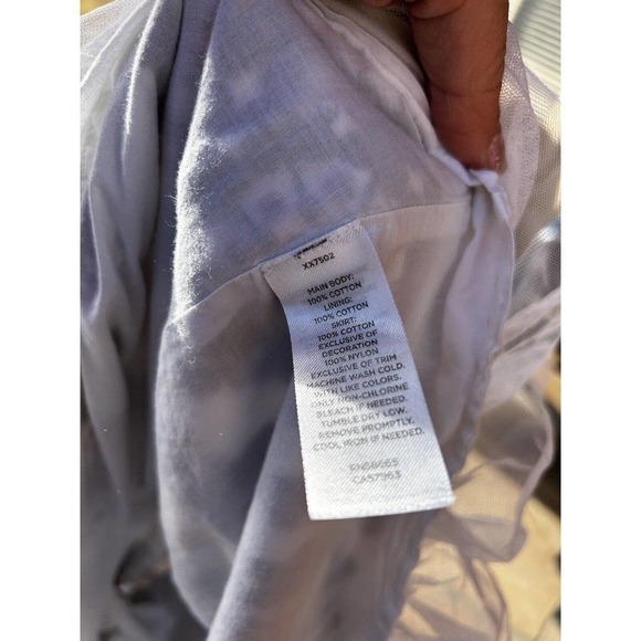 Ruby & Bloom Girls Dress White Navy Blue Floral Lined size 5 AG - Picture 4 of 4